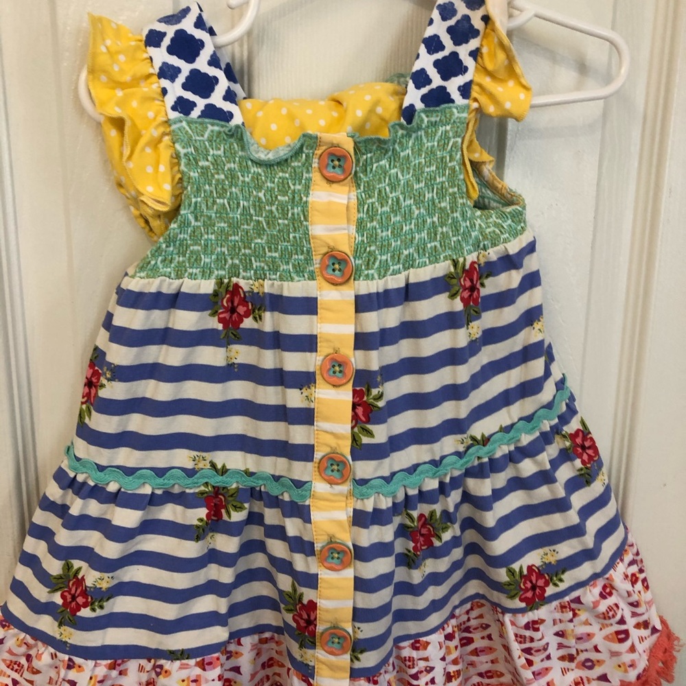 Little Explorer dress with diaper cover